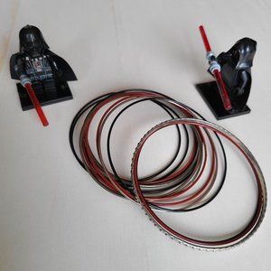 Multicolored metal bangels